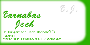 barnabas jech business card